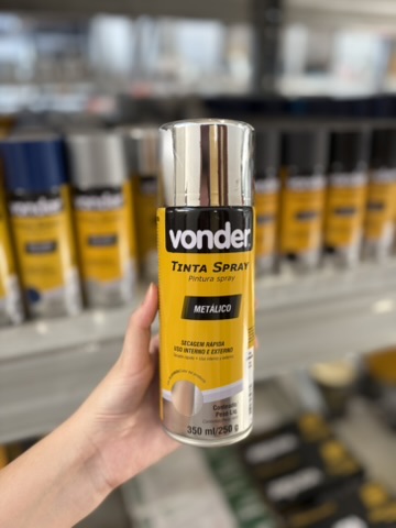 Tinta spray Vonder metálico